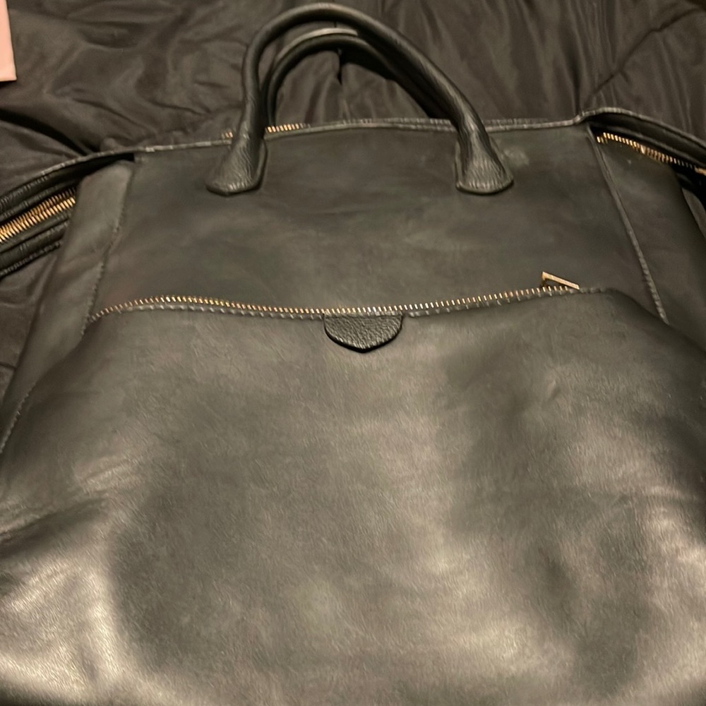 Black Leather Backpack